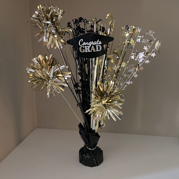 Graduation centerpiece table spray 18” adjustable black gold silver 🎓 - Picture 1 of 7